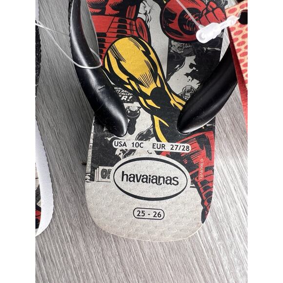 Iron Man - Havaianas & Marvel Comics Size 10 FlipFlops Sandals NWT - Picture 8 of 10